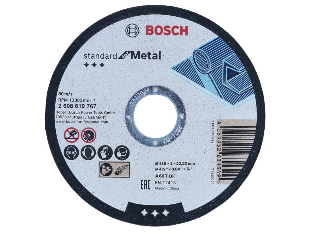 Bosch Powertool Accessories Standard for Metal Cutting Disc 115 x 1.0 x 22.23mm 2608619767