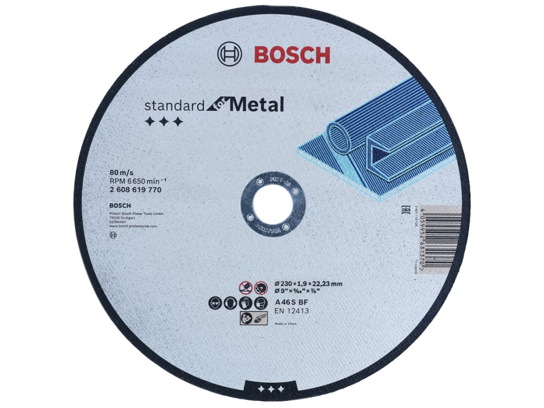 Bosch Powertool Accessories Std Metal Straight Cut Disc 230Mm 2608619770
