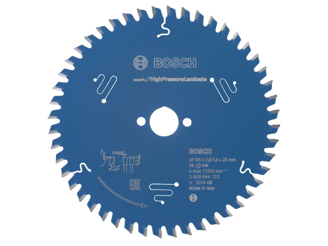 Bosch Powertool Accessories Expert for High-Pressure Laminate Circular Saw Blade 165 x 20mm x 48T 2608644133