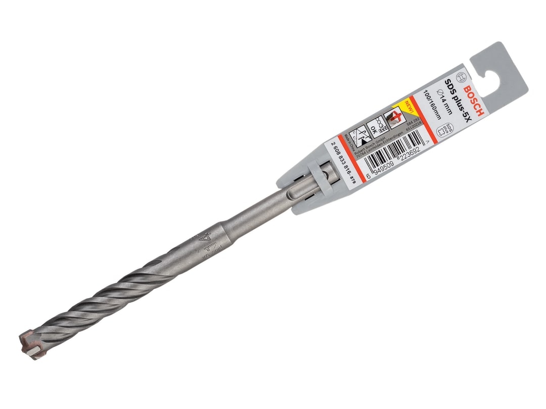 Bosch Powertool Accessories PRO SDS plus-5X Hammer Drill Bit 14.0 x 100 x 160mm 2608833816