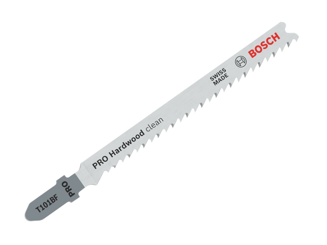 Bosch Powertool Accessories PRO Hardwood clean T101BF Jigsaw Blade 100mm Pack of 5 2608634234
