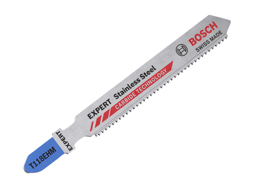 Bosch Powertool Accessories EXPERT Stainless Steel T118 EHM Jigsaw Blade 83mm Pack of 3 2608900562