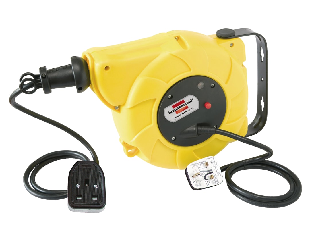 Brennenstuhl Auto Cable Reel 240V 13A 1-Socket 9+2m PVC Cable 1241023300