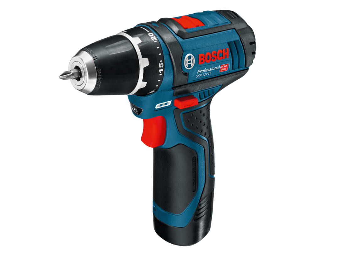 Bosch GSR 12V-15 Professional Drill Driver 12V 2 x 2.0Ah Li-ion 060186817A
