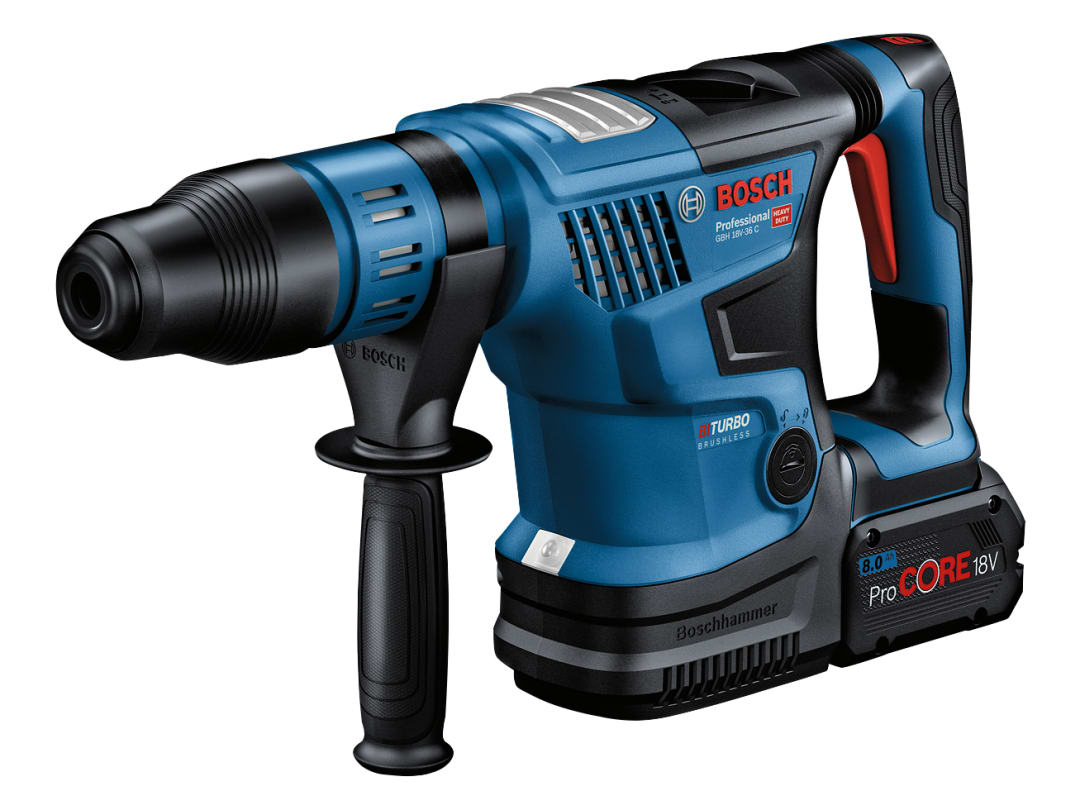 Bosch GBH 18V-36 C Pro BITURBO SDS-Max Rotary Hammer 18V 2 x 8.0Ah ProCORE18V Li-ion 0611915072