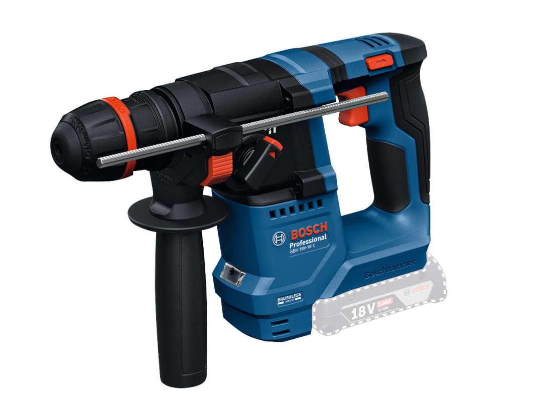 Bosch GBH 18V-18 X Professional Rotary Hammer with ONECHUCK 18V Bare Unit 0611927100