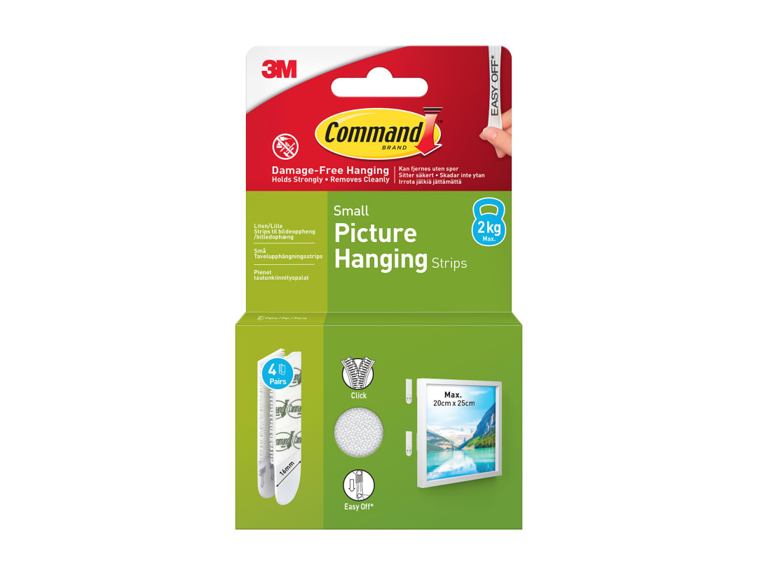 Command™ Picture Hanging Strips Small x 4 7100337181 7100337181