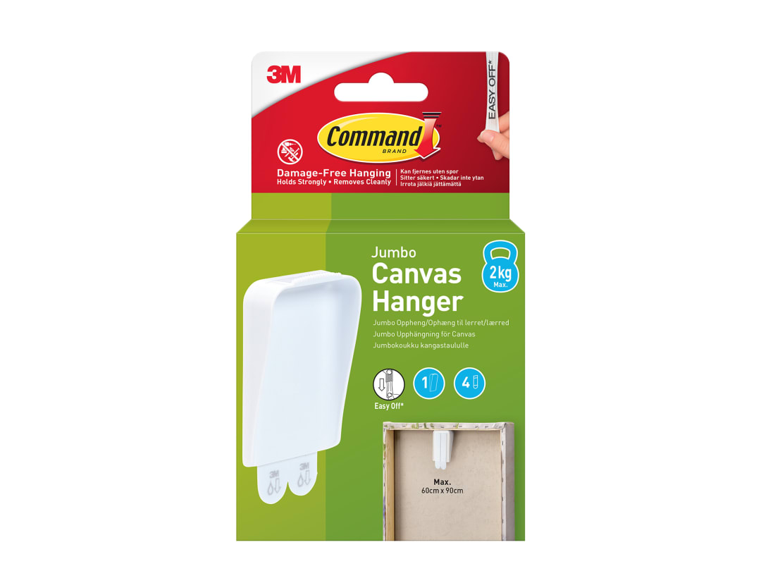 Command™ Canvas Hanger Jumbo 1 Hook 4 Strip 7100337164 7100337164