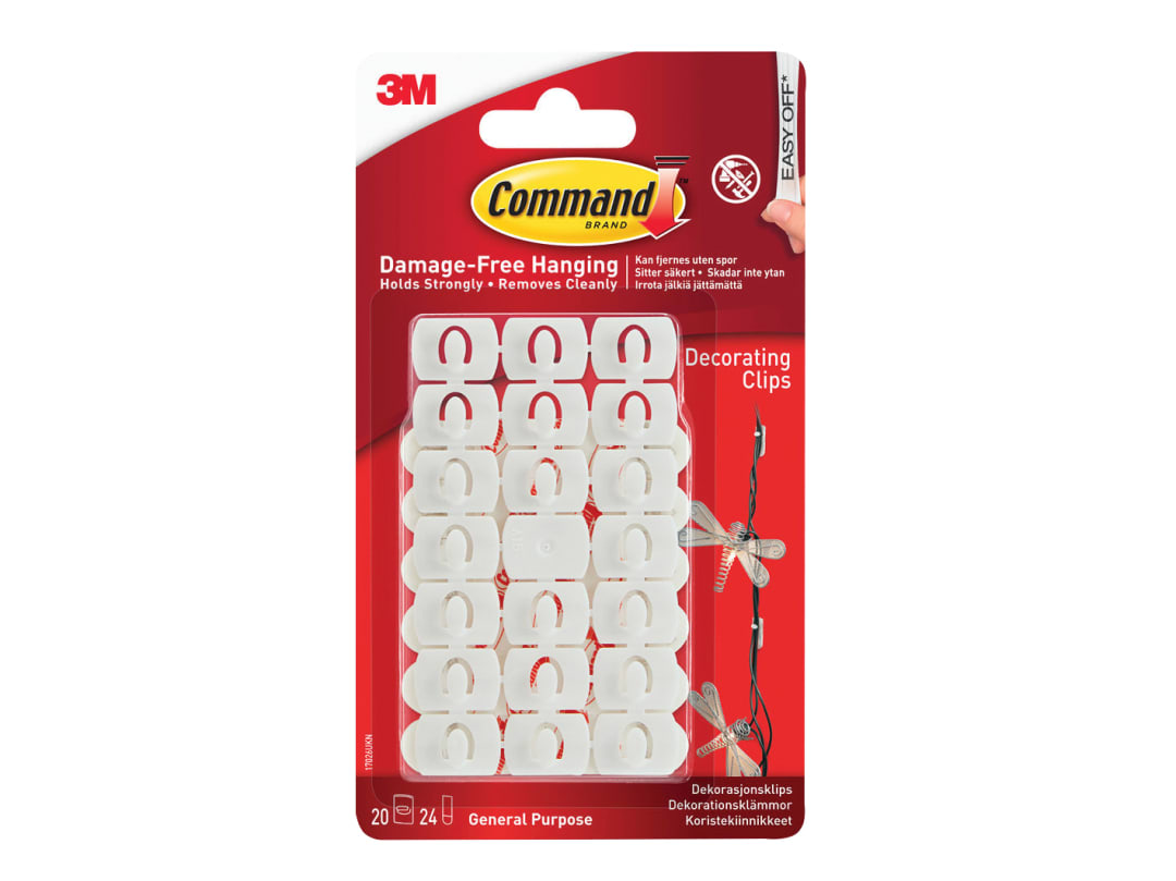 Command™ White Decorating Clips (Pack 20) 17026