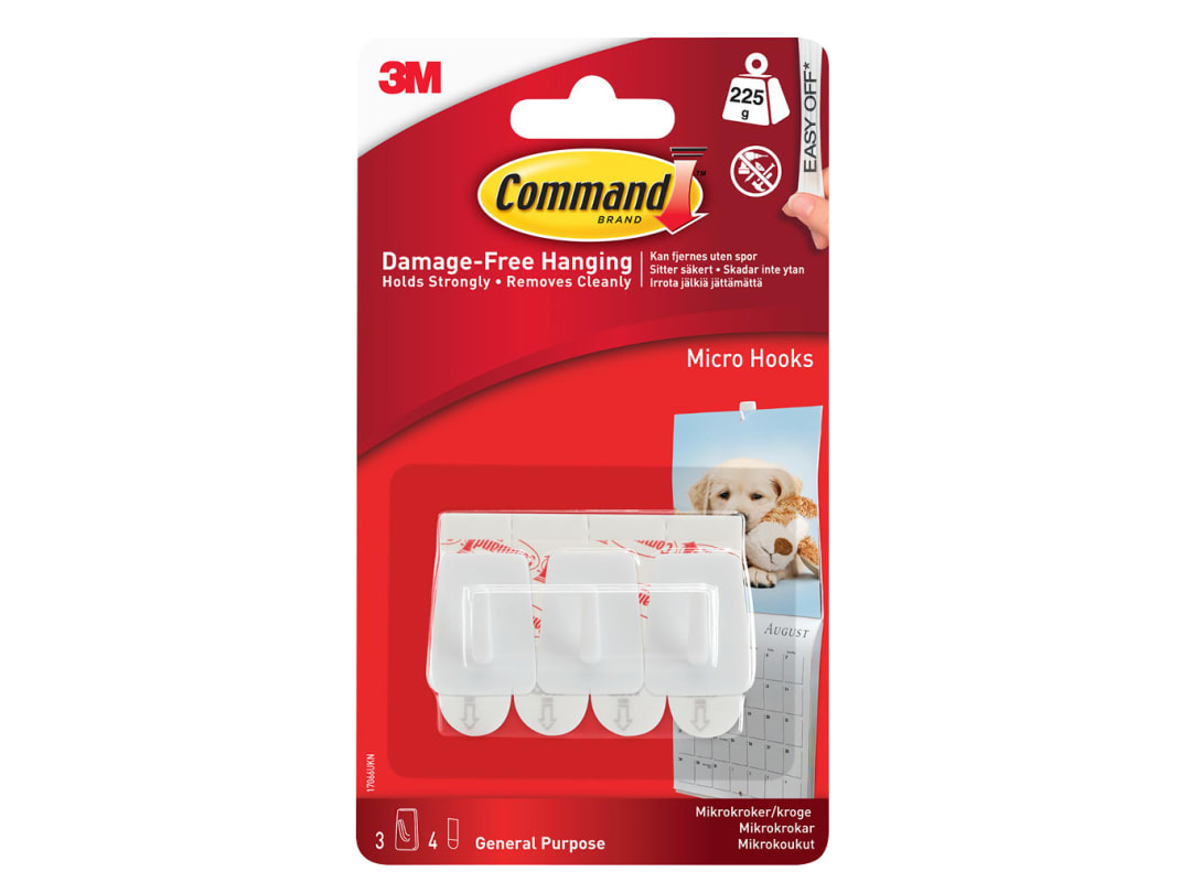 Command™ Command Micro Hooks x 3 17066 17066