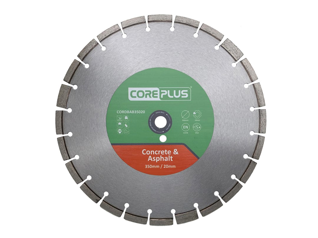 CorePlus Concrete & Asphalt Diamond Blade 350 x 20mm CORDBAB35020