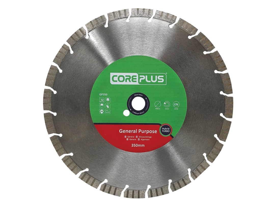 CorePlus GP350 General-Purpose Hybrid Turbo Diamond Blade 350mm CORDBGP350