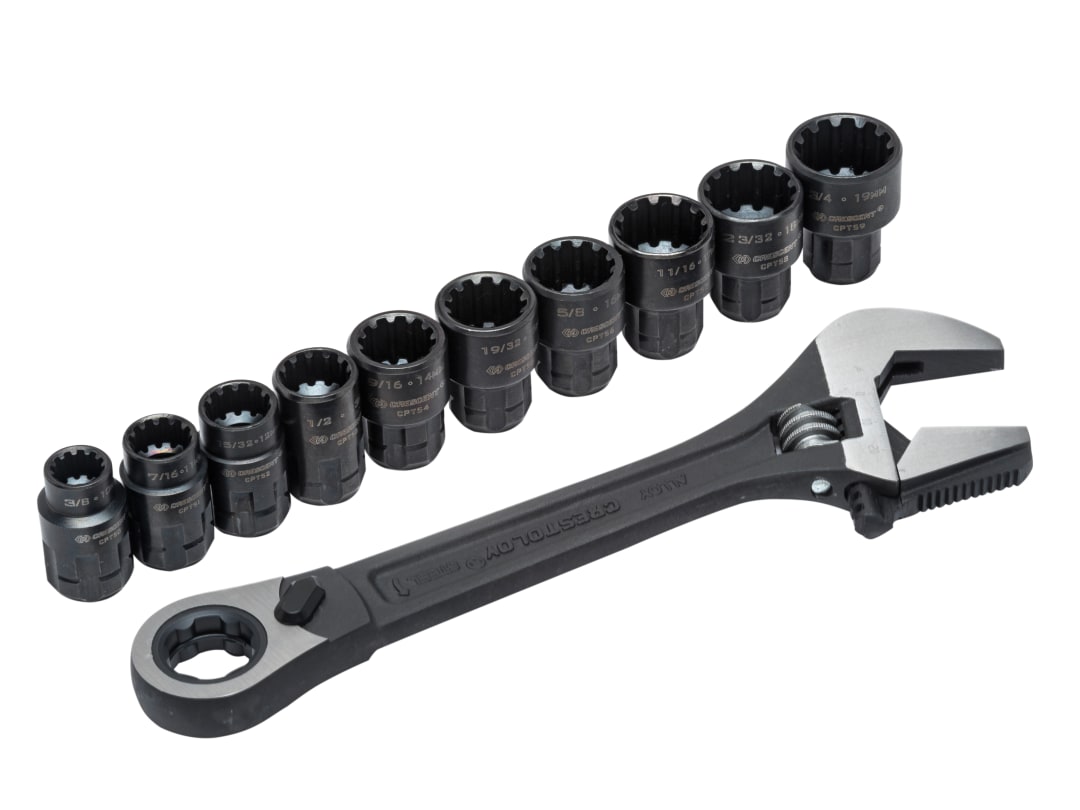 Crescent® X6™ Pass-Thru™ Adjustable Wrench Set, 11 Piece CPTAW8