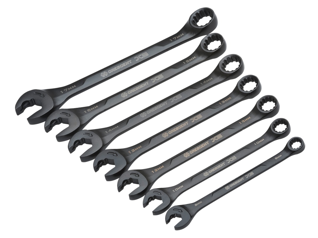 Crescent® X6™ Open End Ratcheting Spanner Set, 7 Piece CX6RWM7