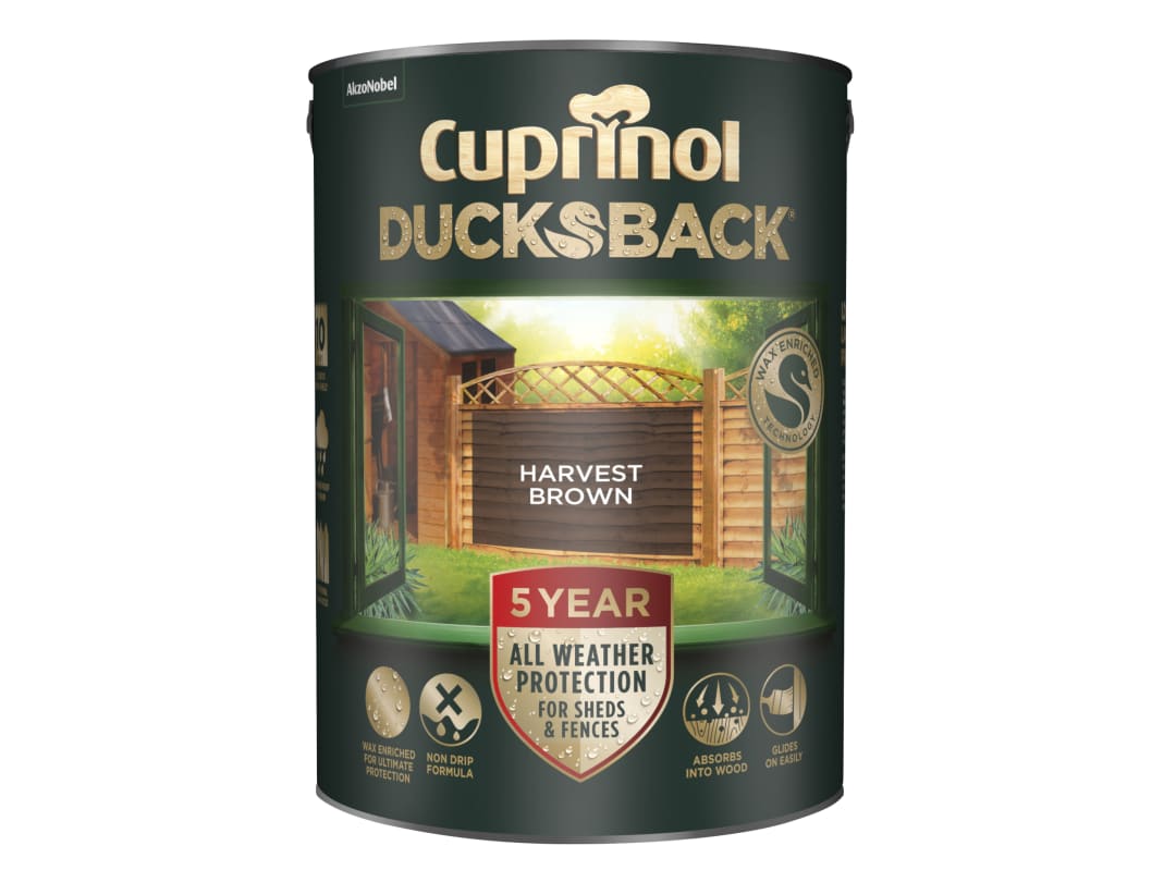 Cuprinol 5 Year Ducksback Harvest Brown 5L 5092432