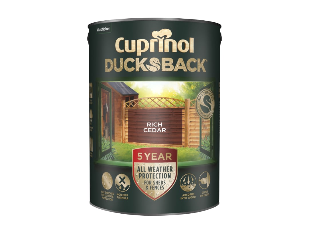 Cuprinol 5 Year Ducksback Rich Cedar 5L 5092436