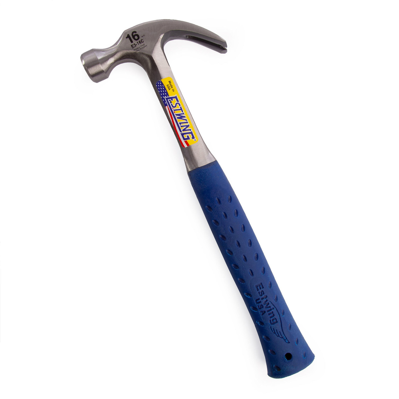 Estwing E3/16C Curved Claw Hammer - Vinyl Grip 450g (16oz) E3/16C
