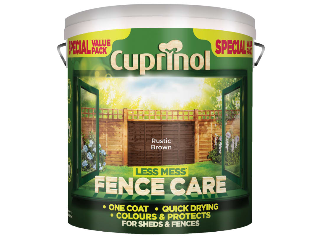 Cuprinol Less Mess Fence Care Rustic Brown 6L 5194071