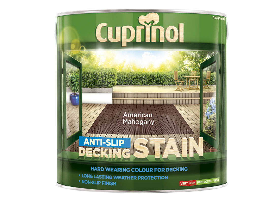 Cuprinol Anti-Slip Decking Stain American Mahogany 2.5 litre 5092615