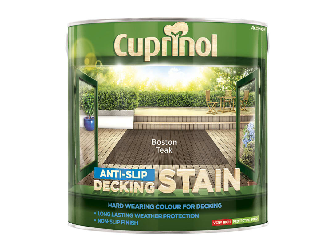 Cuprinol Anti-Slip Decking Stain Boston Teak 2.5L 5092617