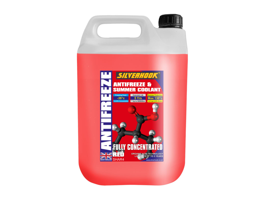 Silverhook Fully Concentrated Antifreeze O.A.T. Red 4.5 litre SHAR4