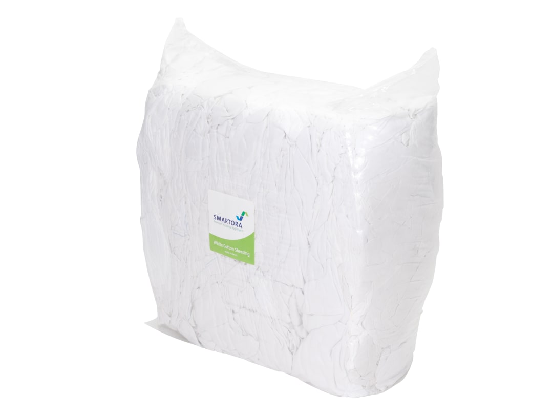 Davis & Moore White Cotton Sheeting Wipers 10kg WS10