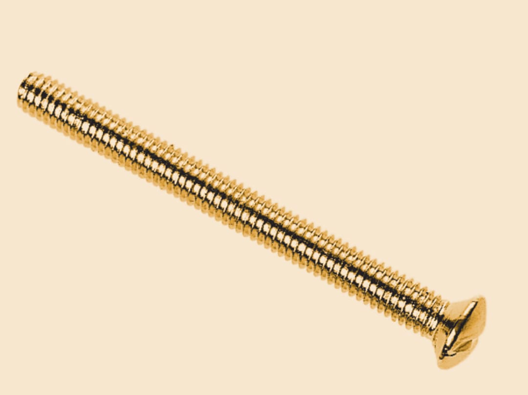 Dencon Brass Switch/Socket Plate Screws 3.5 x 38mm (Pack of 10) 1138B10NB