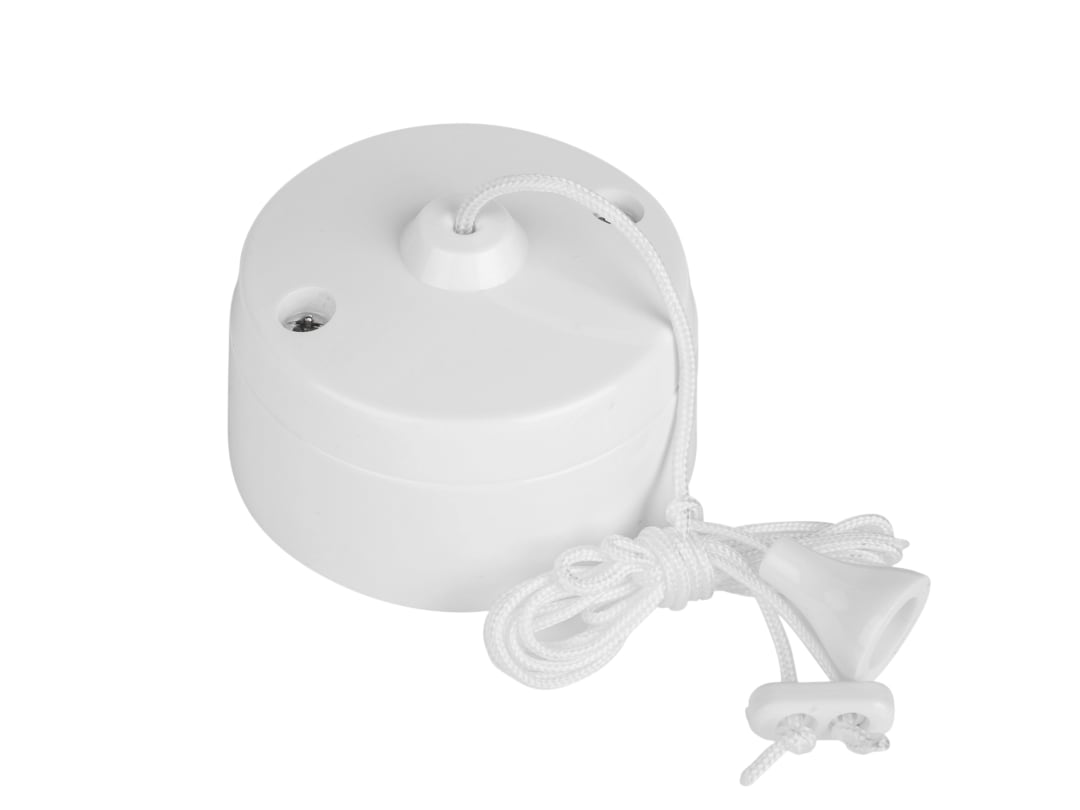 Dencon White Ceiling Pull Switch 1-Way 6A 1750NB