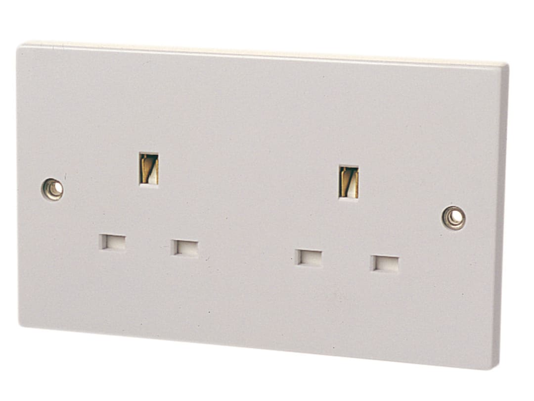 Dencon Unswitched Socket 2-Gang 13A 4408NB