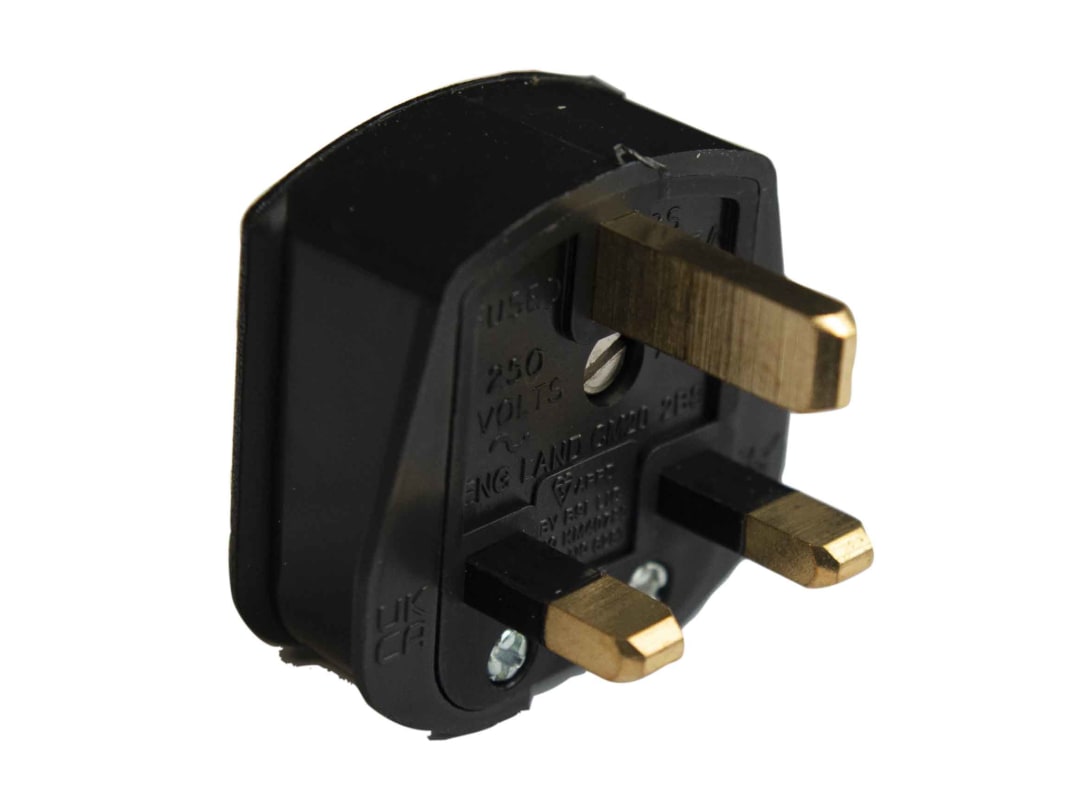 Dencon Rubber Plug 13 Amp Black 6283BNB 6283BNB
