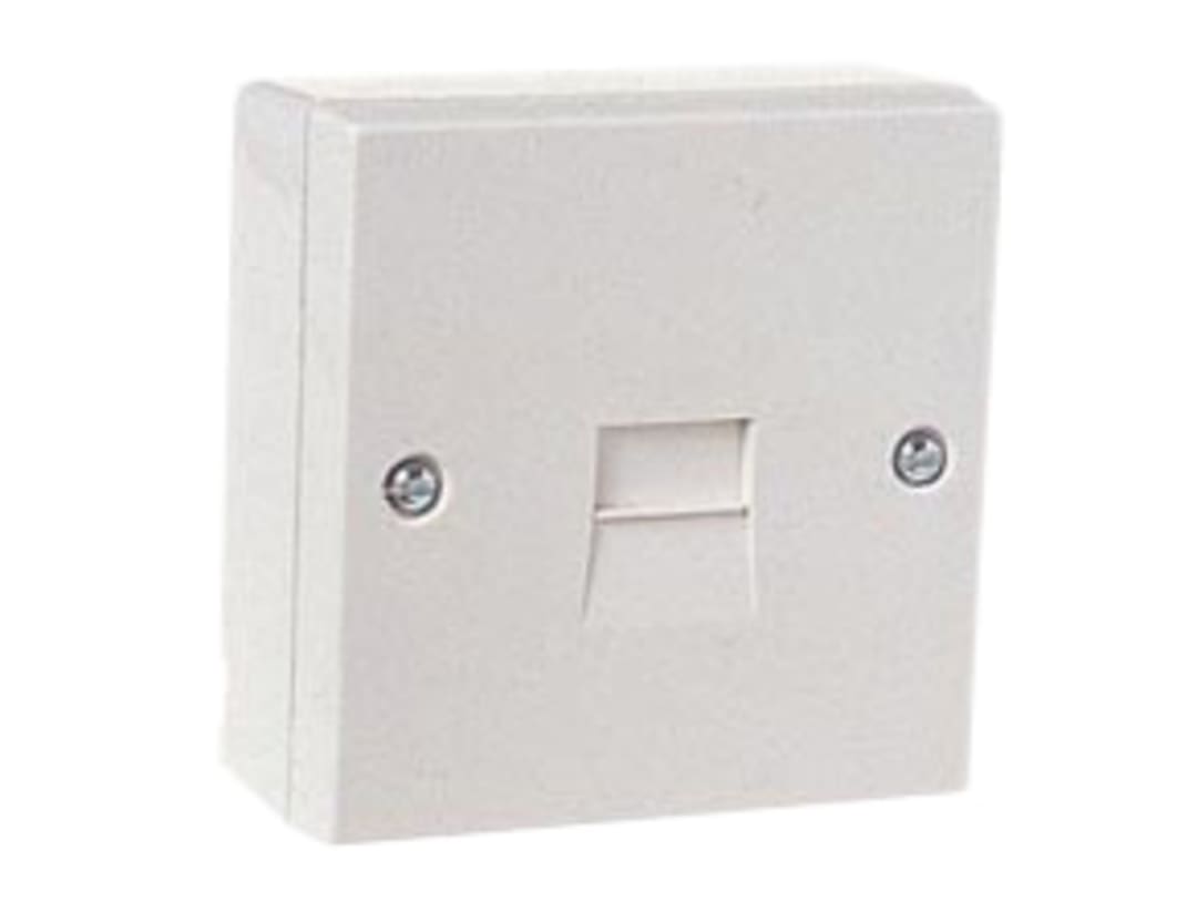 Dencon Telephone Socket 1 Way White 7201