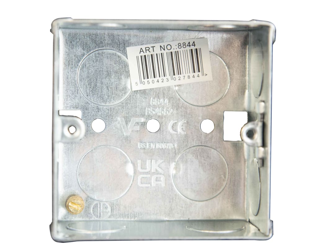 Dencon Metal Back Box 1-Gang 35mm 8844NB