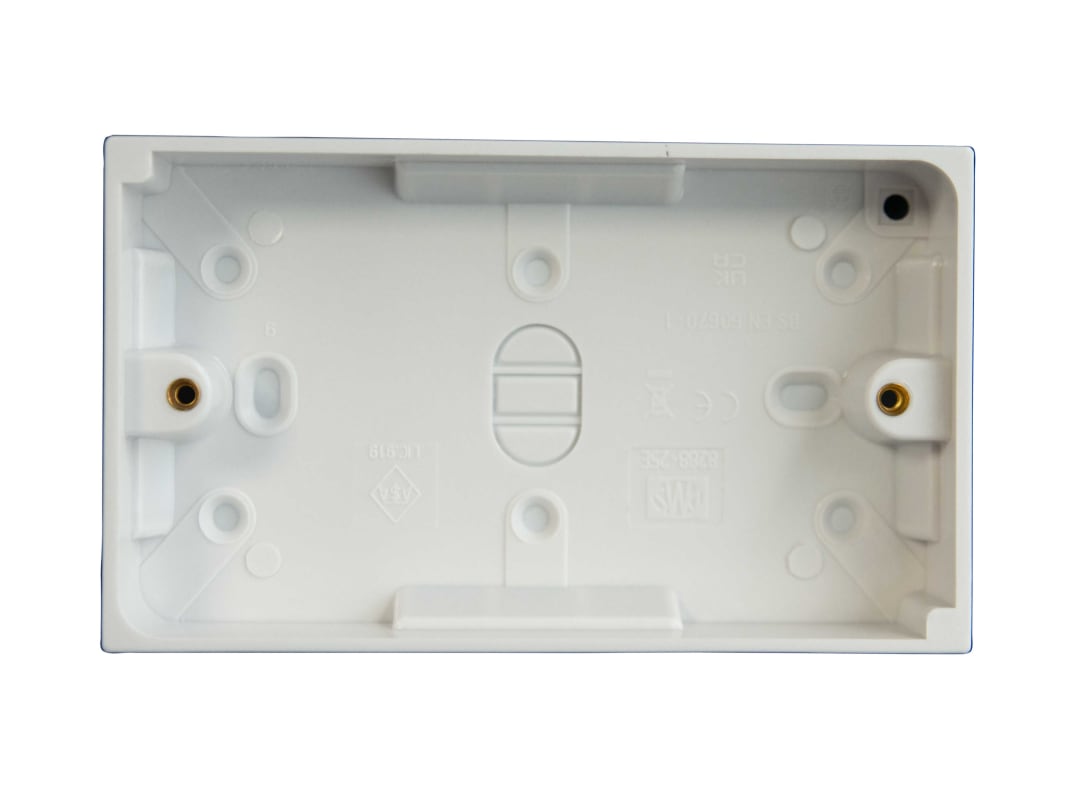 Dencon Pattress Box 2-Gang 25mm 8908NB