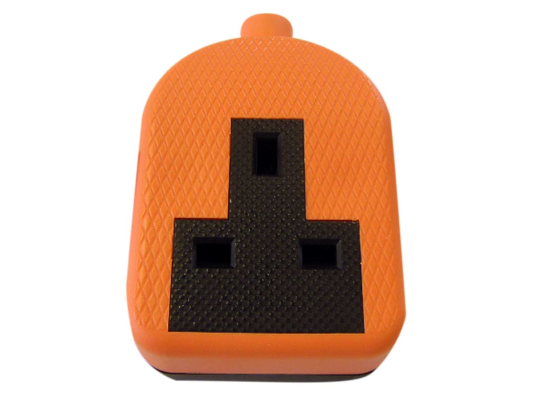 Dencon Trailing Socket 13A 1-Gang Orange 9432ORNB