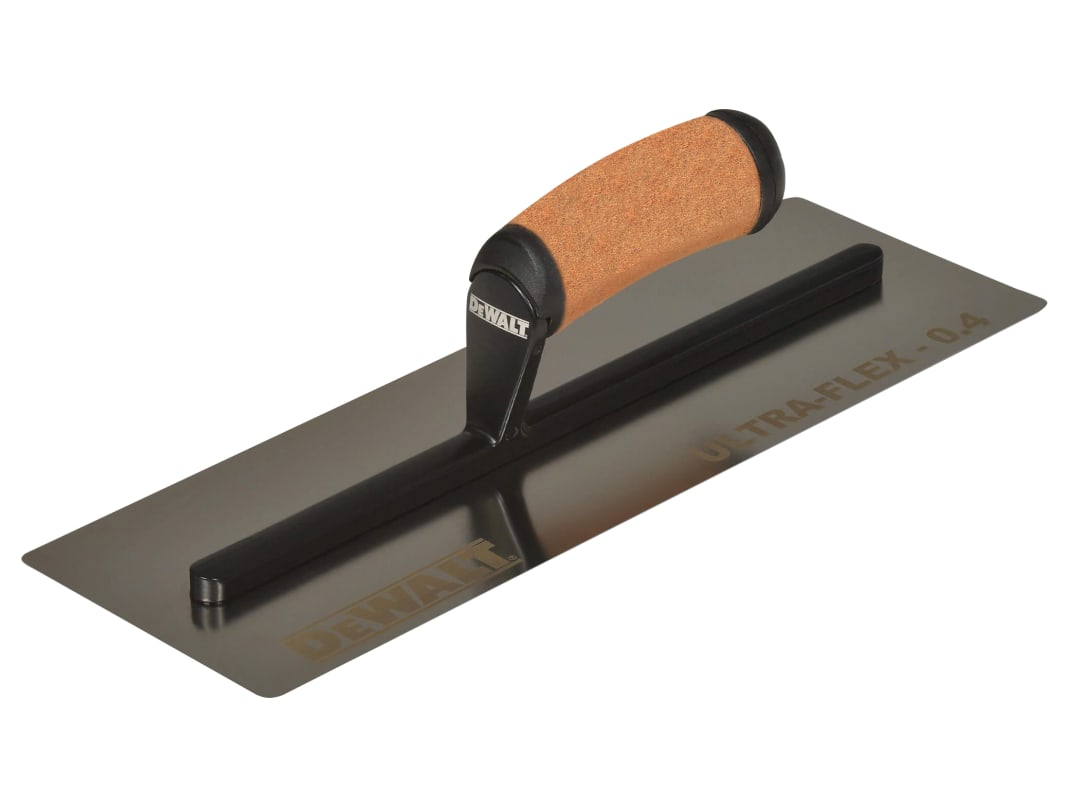 DEWALT Drywall 0.4mm FLEX Stainless Steel Flat Trowel, Leather Handle 14in EU 2-992