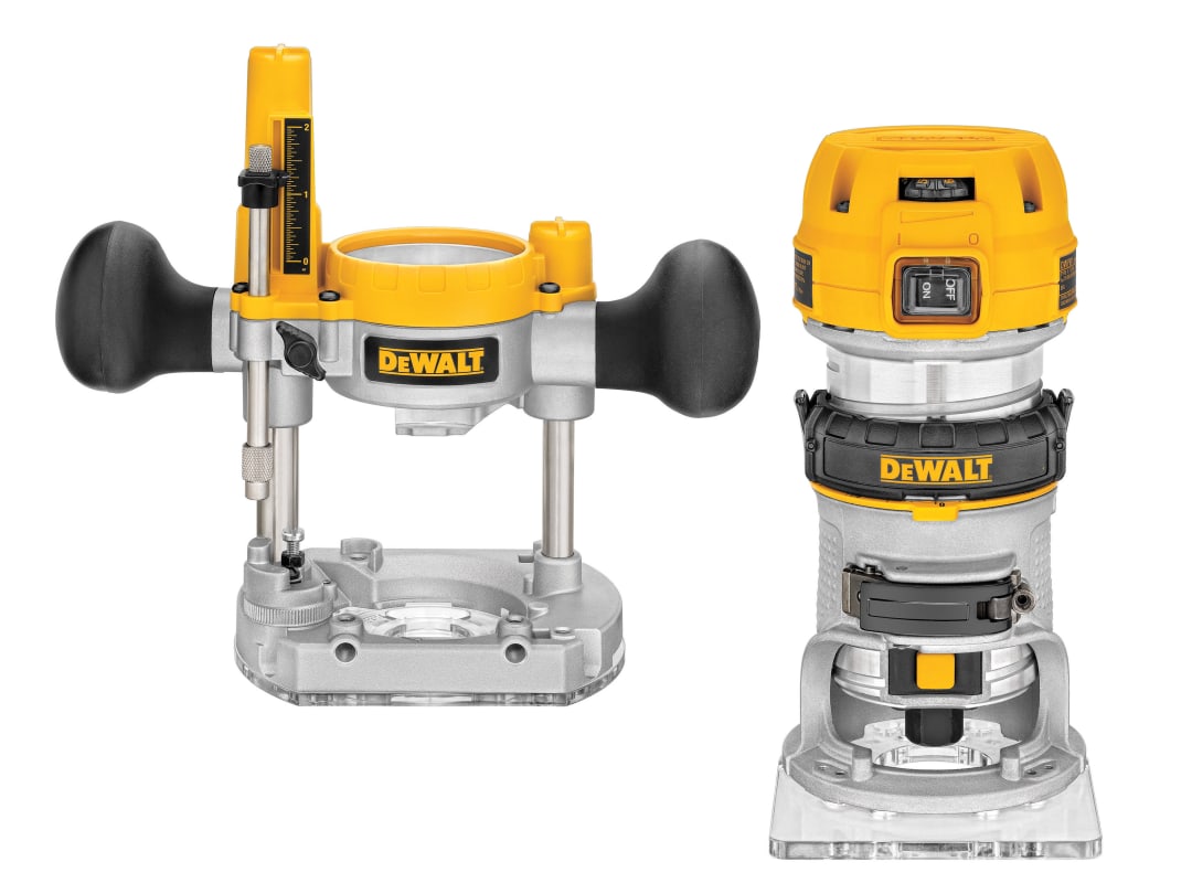 DEWALT Power Tools D26204K 1/4in Premium Plunge & Fixed Base Combi Router 900W 240V D26204K-GB
