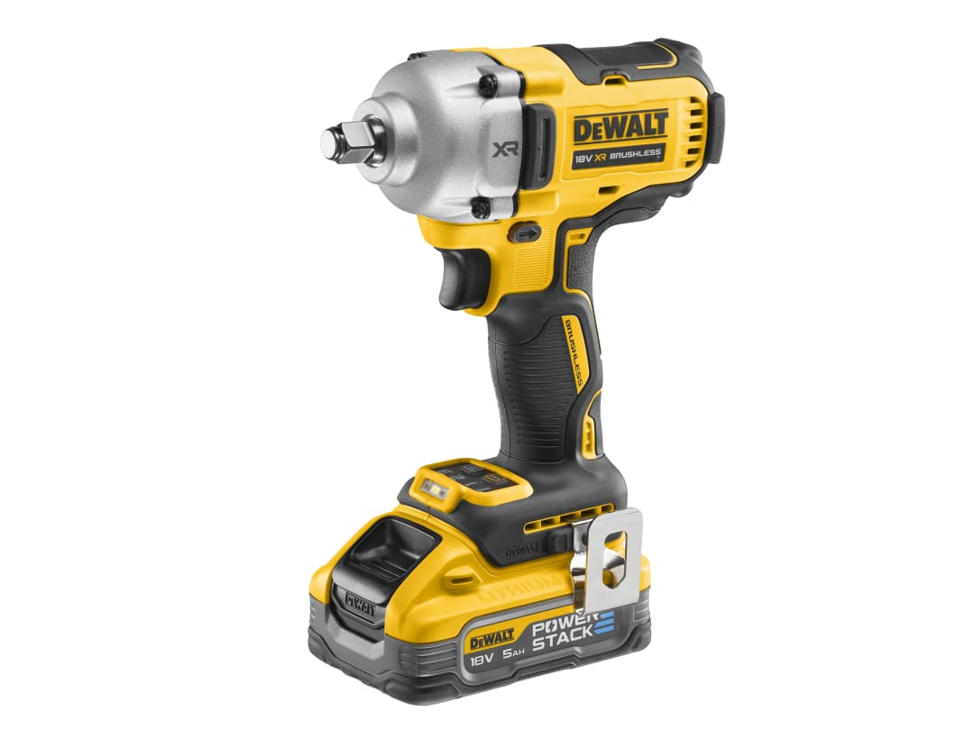DEWALT Power Tools DCF891H2T XR BL 1/2in HR Anvil Impact Wrench 18V 2 x 5.0Ah POWERSTACK™ Li-ion DCF891H2T-GB