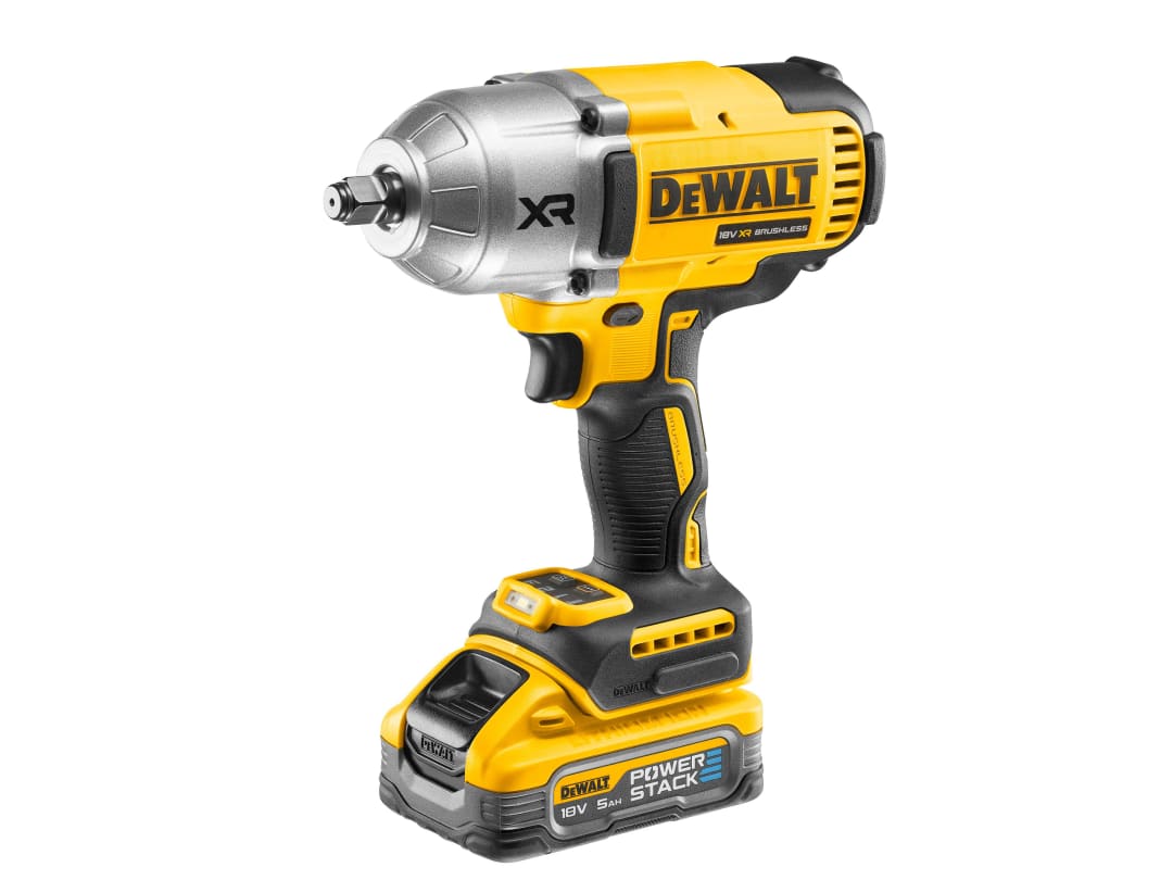 DEWALT Power Tools DCF900H2T POWERSTACK™ 1/2in Impact Wrench 18V 2 x 5.0Ah Li-ion DCF900H2T-GB