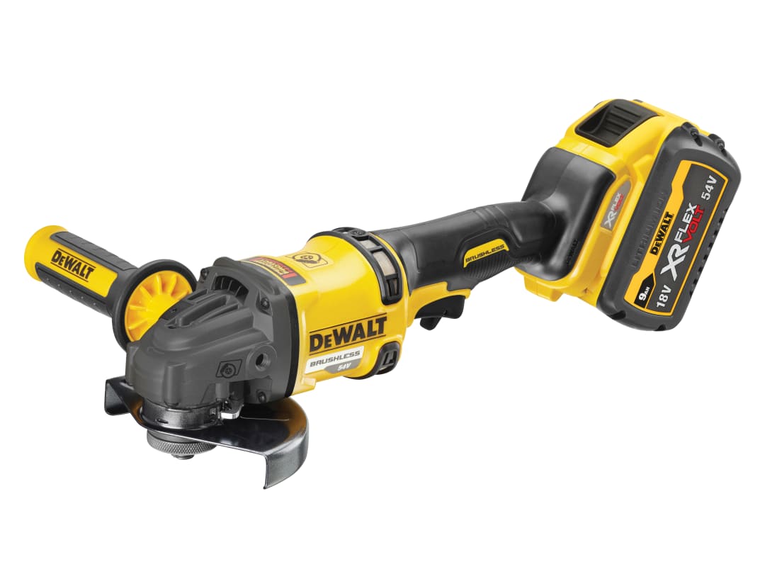 DEWALT Power Tools DCG418X2 XR FlexVolt Grinder 125mm 54V 2 x 3.0Ah Li-ion DCG418X2-GB