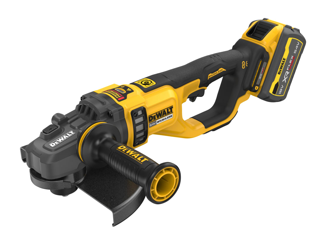 DEWALT Power Tools DCG460X2XR FlexVolt Angle Grinder 230mm 54V 2 x 3.0Ah Li-ion DCG460X2-GB