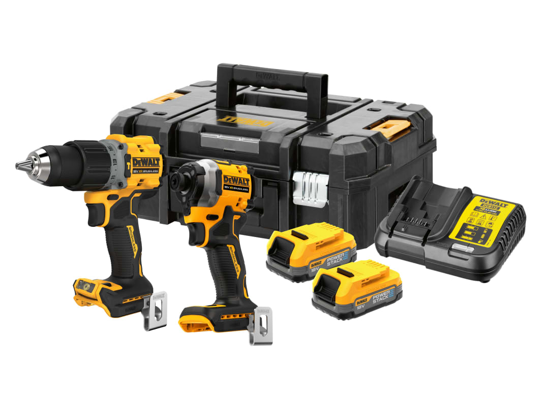 DEWALT Power Tools DCK2050E2T XR BL POWERSTACK™ Twin Kit 18V DCK2050E2T-GB