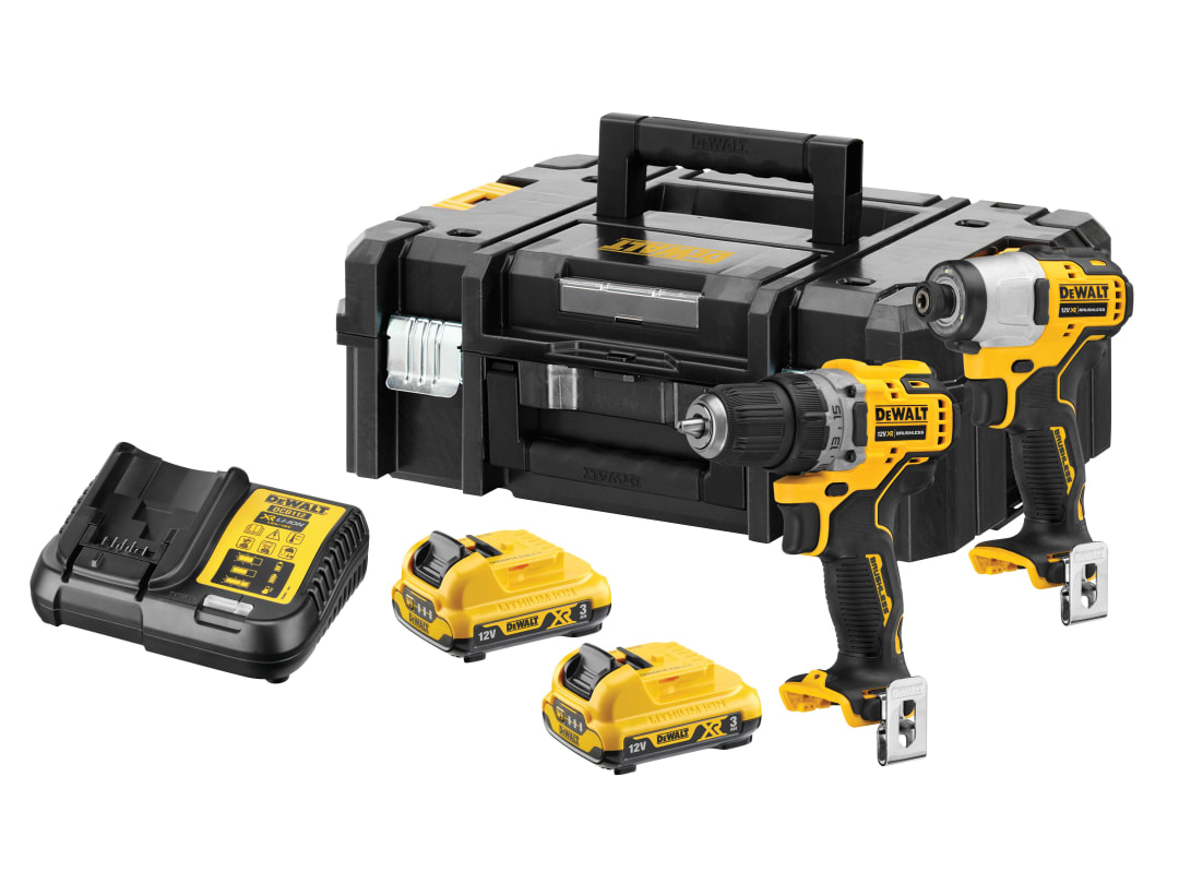 DEWALT Power Tools DCK2110L2 XR Brushless Sub-Compact Twin Pack 12V 2 x 3.0Ah Li-ion DCK2110L2T-GB