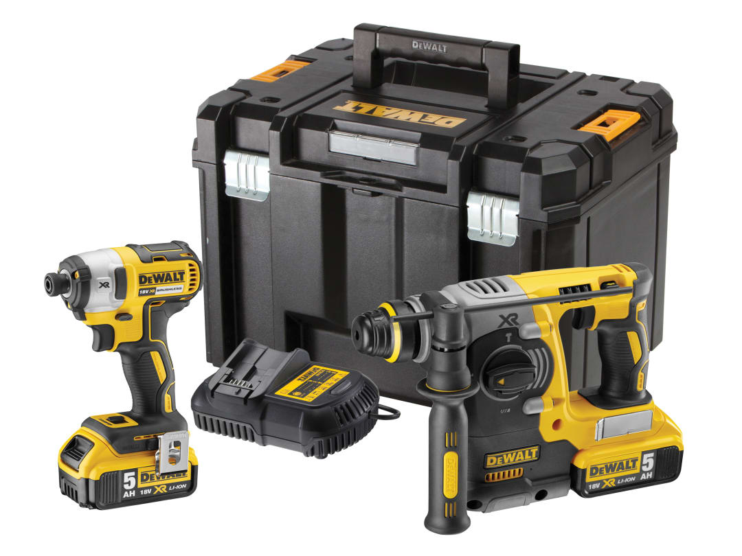 DEWALT Power Tools DCK2532P2 XR Brushless Twin Pack 18V 2 x 5.0Ah Li-ion DCK2532P2-GB