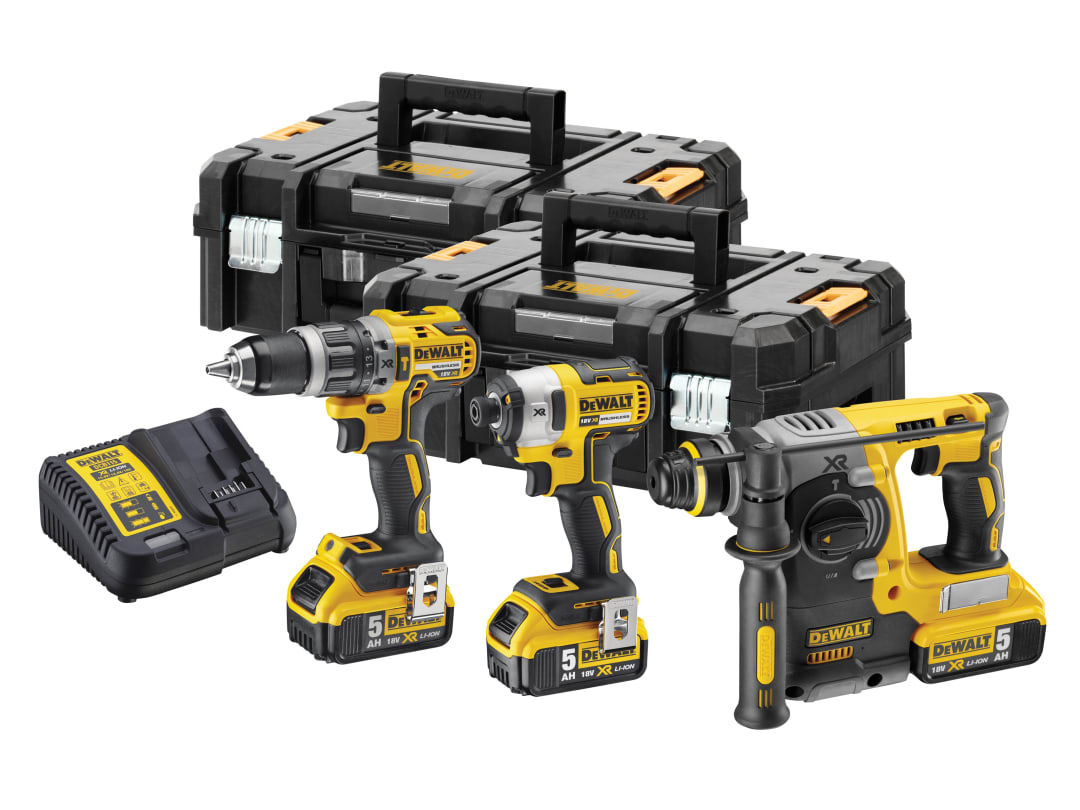 DEWALT Power Tools DCK368P3T XR Brushless Kit 18V 3 x 18V 5.0Ah Li-ion DCK368P3T-GB