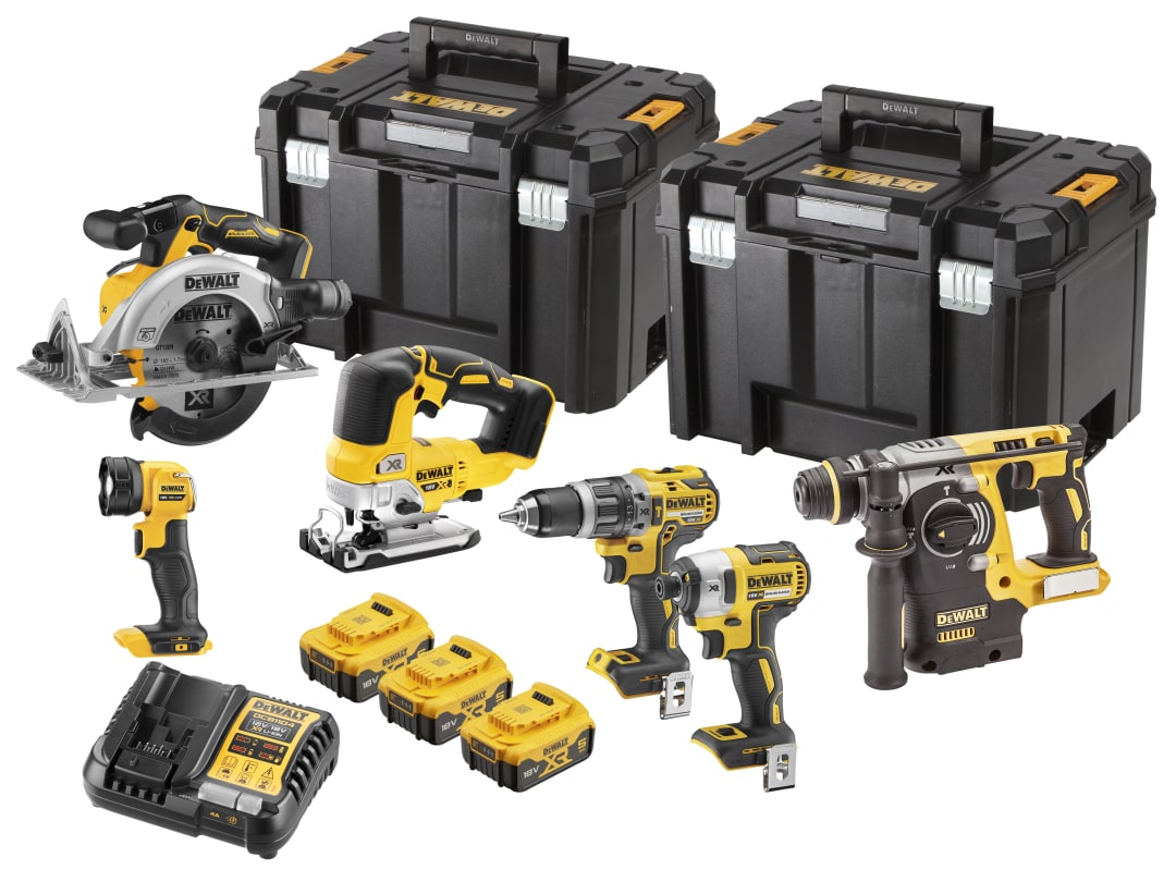 DEWALT Power Tools DCK690P3T XR Brushless 6 Piece Kit 18V 3 x 5.0Ah Li-ion DCK690P3T-GB