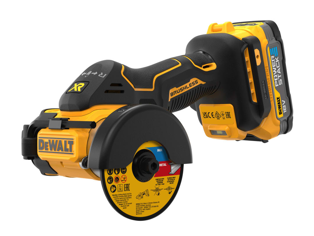 DEWALT Power Tools DCS438E2T XR BL Cut Off Tool 18V 2 x 1.7Ah POWERSTACK™ Li-ion DCS438E2T-GB