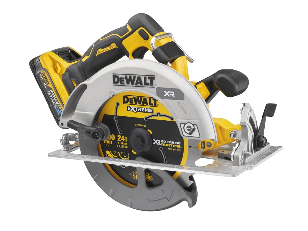 DEWALT Power Tools DCS573H2T XR Advantage Circular Saw 190mm 18V 2 x 5.0Ah POWERSTACK™ Li-ion DCS573H2T-GB