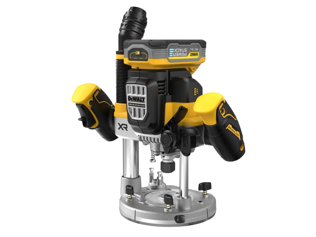 DEWALT Power Tools DCW620H2 1/2in Plunge Router 18V 2 x 5.0Ah POWERSTACK™ Li-ion DCW620H2-GB