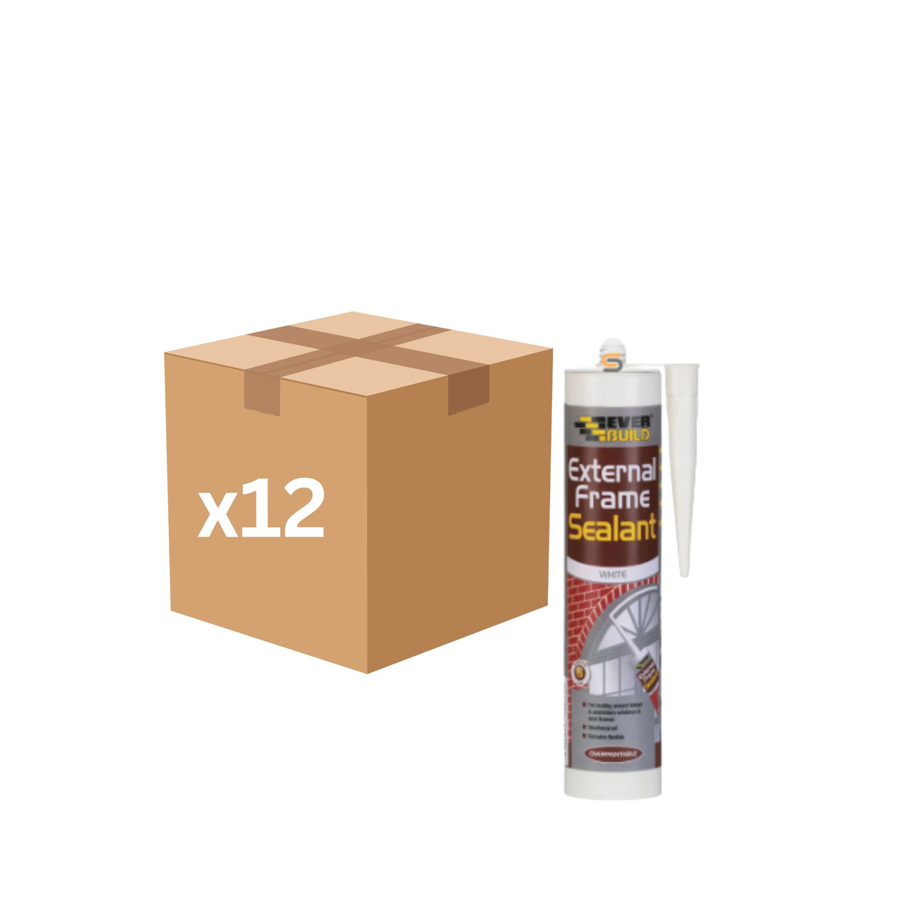Everbuild Sika External Frame Acrylic Sealant Grey 310ml 483173