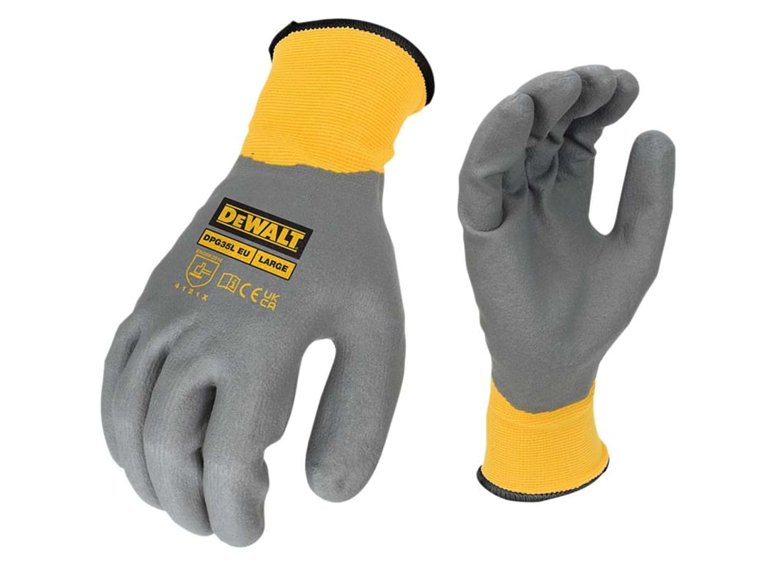 DEWALT Power Tools Water Resistant Grip Gloves - L (Size 9) DPG35L EU